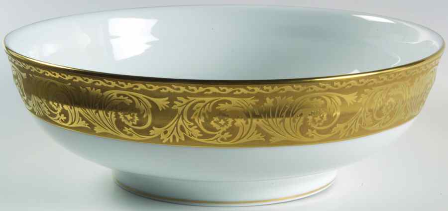 Versailles Gold 10" Large Salad Serving Bowl by Charles Field Haviland-1