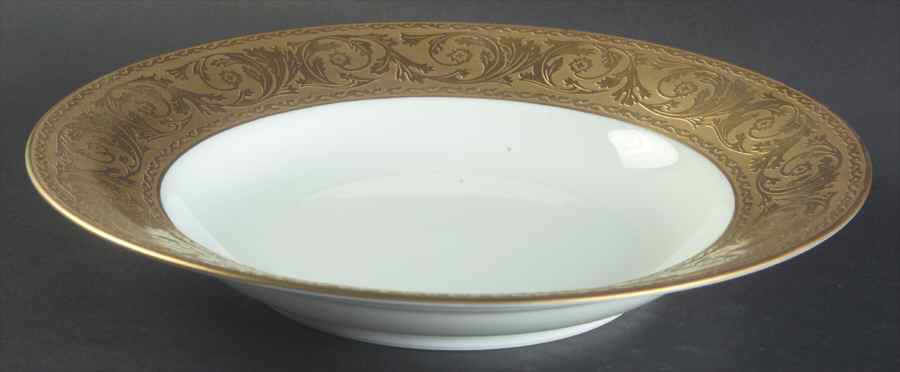 Versailles Gold Large Rim Soup Bowl by Charles Field Haviland-1