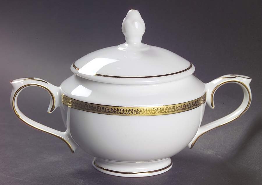 Grand Buffet Gold Sugar Bowl & Lid by Charter Club-1