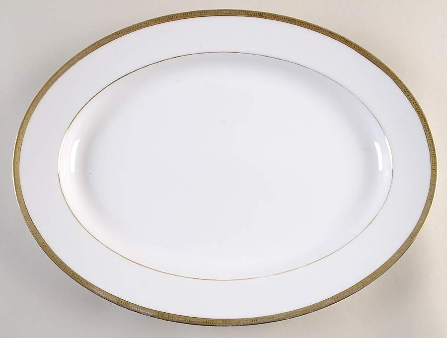 Grand Buffet Gold 16" Oval Serving Platter by Charter Club-1