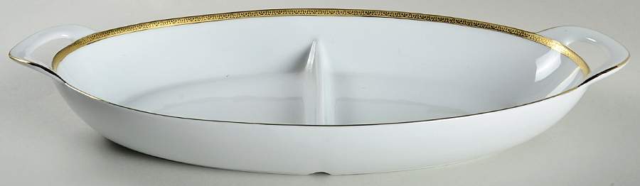 Grand Buffet Gold 17" Oval Divided Tray by Charter Club-1