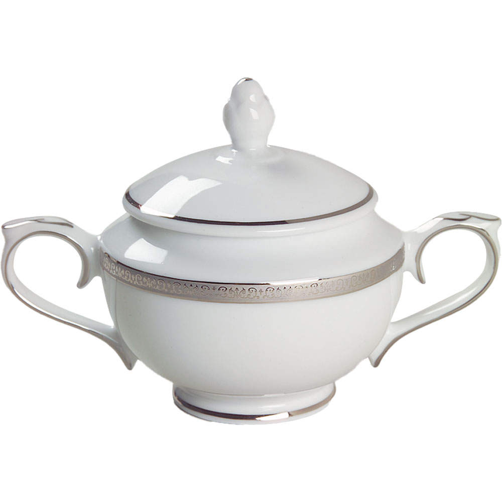 Grand Buffet Platinum Sugar Bowl & Lid by Charter Club-1