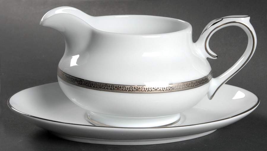 Grand Buffet Platinum Gravy Boat & Underplate by Charter Club-1