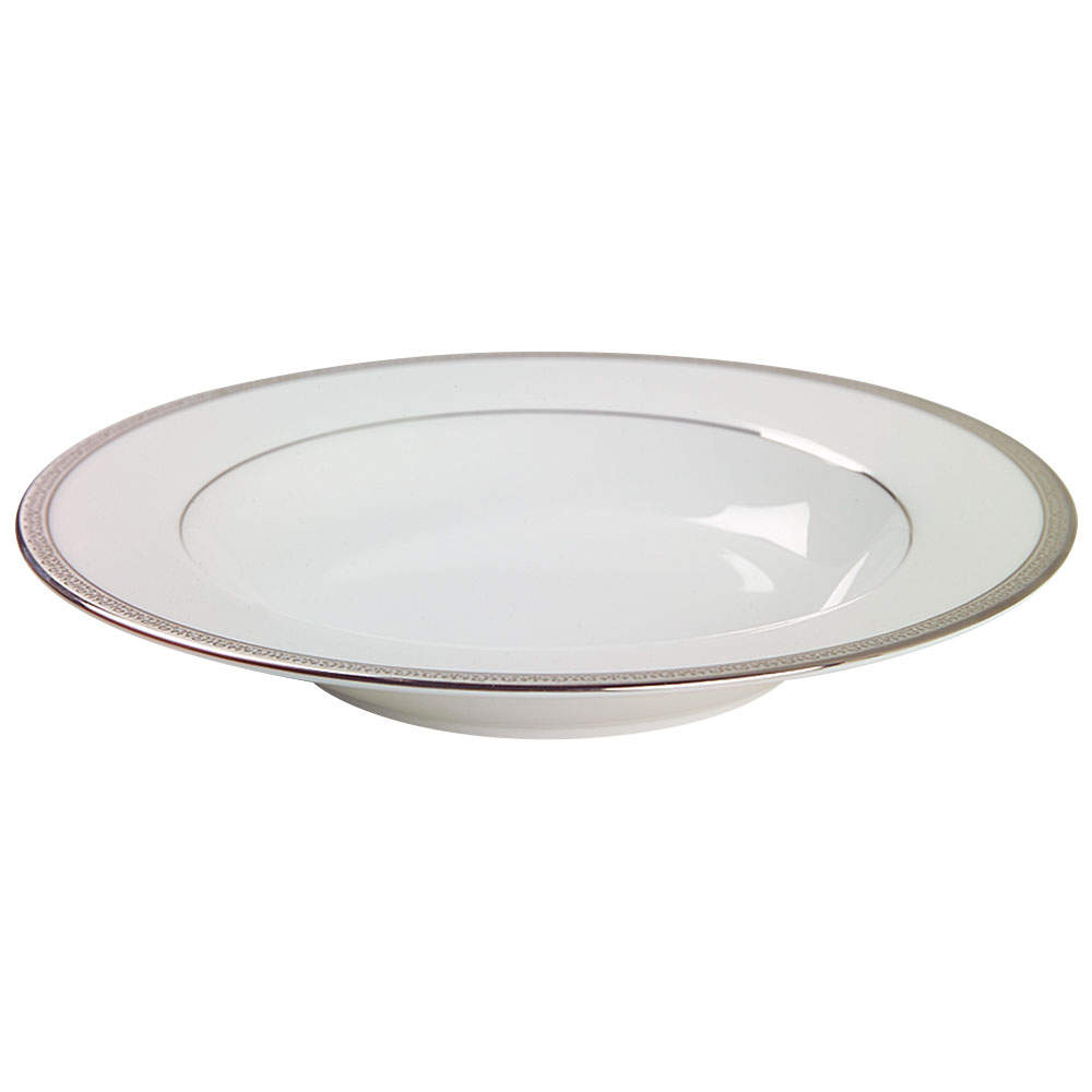 Grand Buffet Platinum Large Rim Soup Bowl by Charter Club-1
