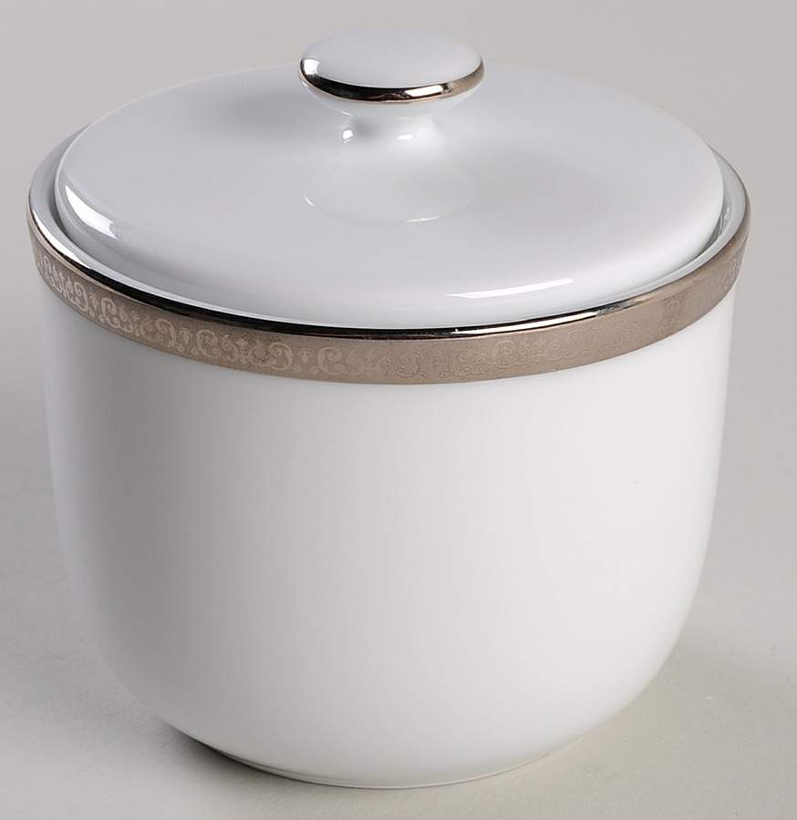 Grand Buffet Platinum Sugar Bowl & Lid by Charter Club-1