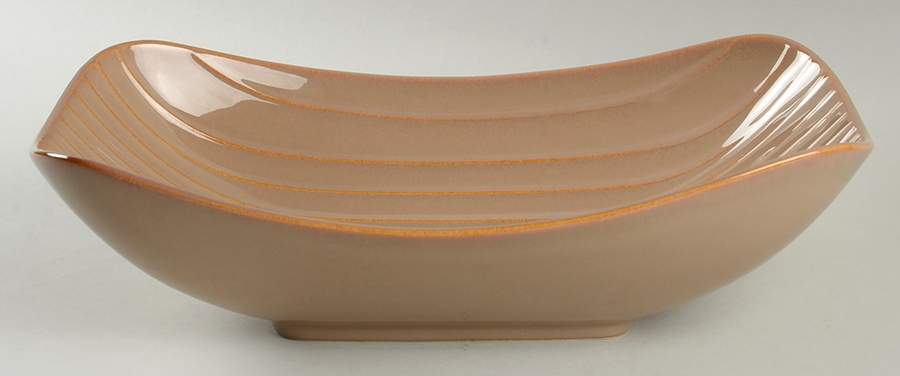 Corso Tan (Glossy) 13" Rectangular Vegetable Bowl by The Cellar (China)-1