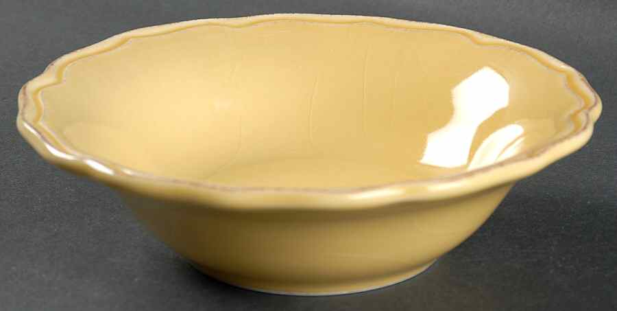 Baroque Yellow Coupe Cereal Bowl by The Cellar (China)-1