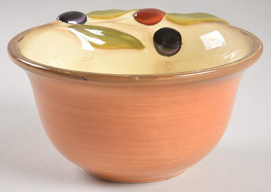 Antique Olive Coupe Cereal Bowl by Clay Art-1