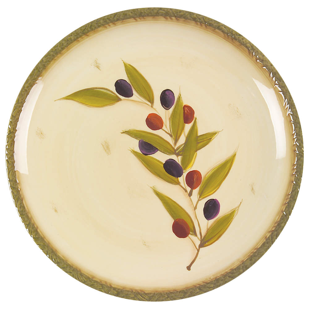 Antique Olive Appetizer Plate by Clay Art-1