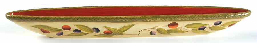 Antique Olive Olive Dish by Clay Art-1