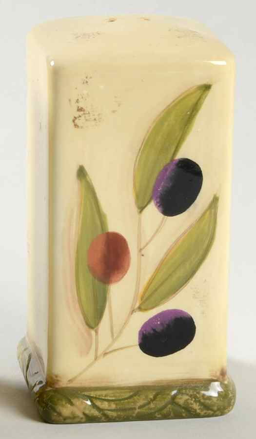 Antique Olive Salt Shaker by Clay Art-1