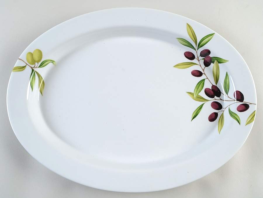 Olive Accents 16" Oval Serving Platter by The Cellar (China)-1