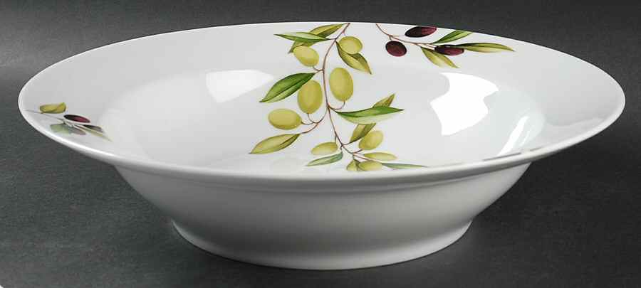 Olive Accents 12" Pasta Serving Bowl by The Cellar (China)-1