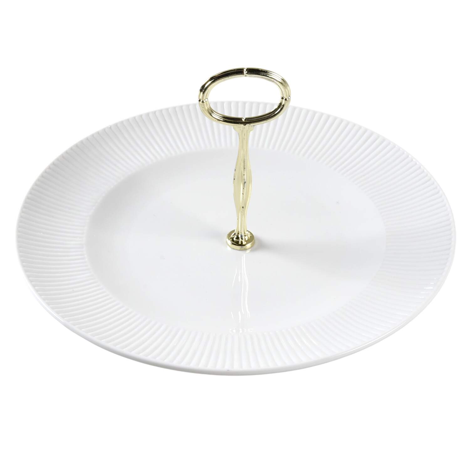 Haley Round Serving Plate with Center Handle (Dp) Hc by The Cellar (China)-1