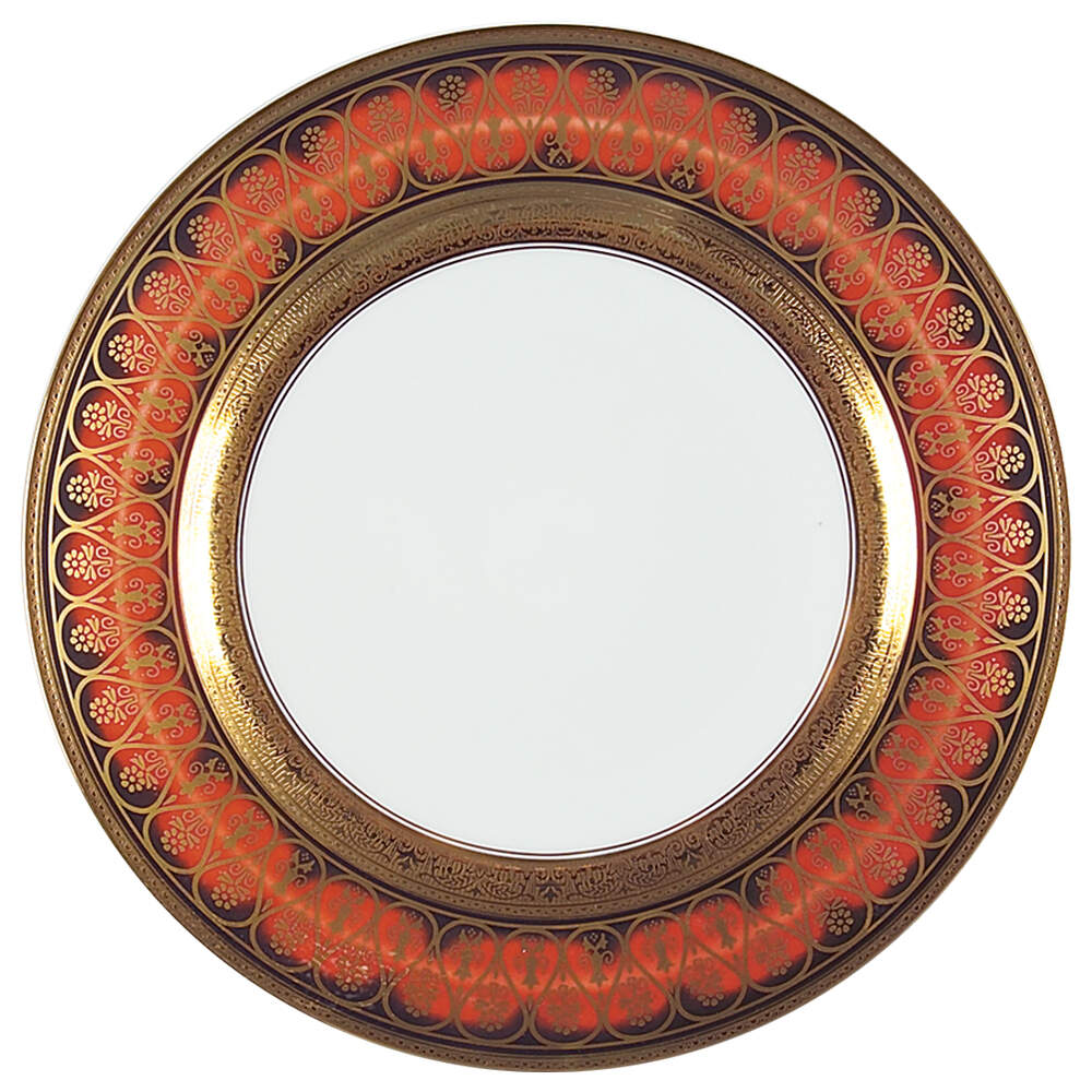Golden Fire Rust Large Dinner Plate by Charles Field Haviland-1