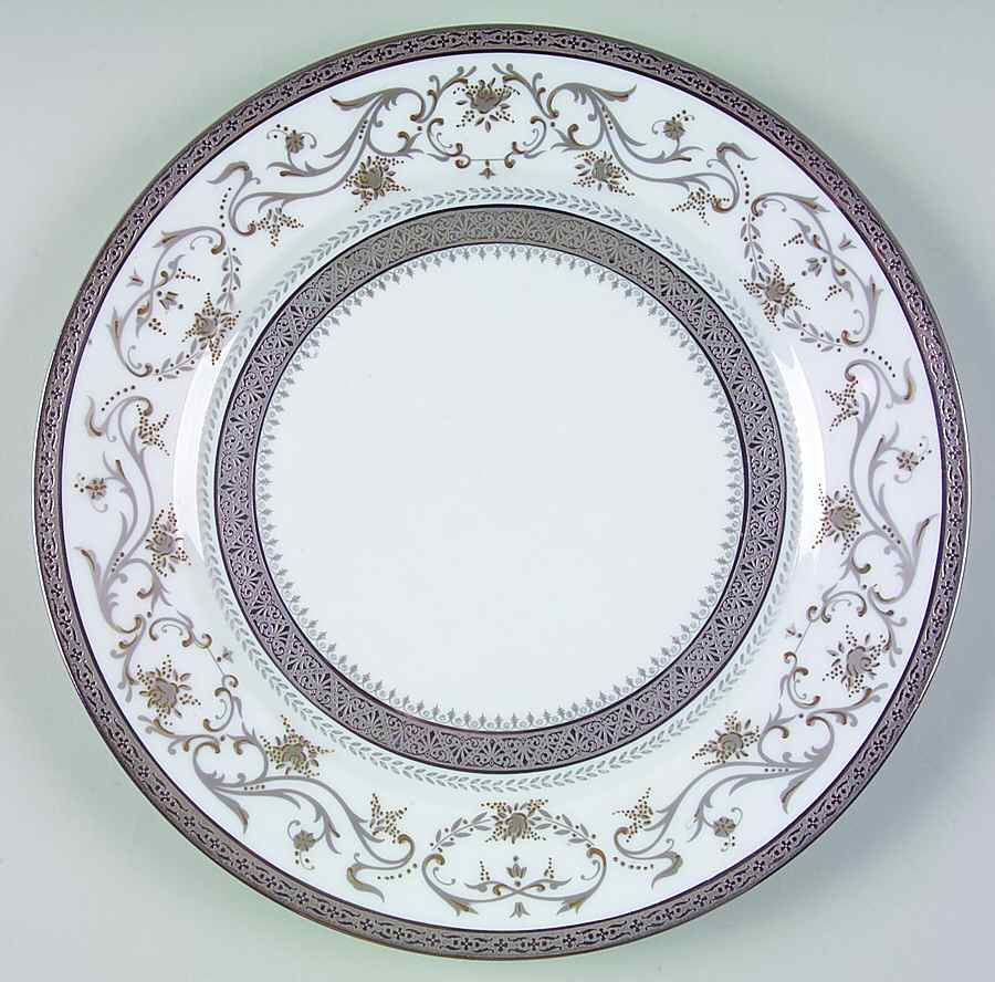Dynasty (Platinum) Large Dinner Plate by Charles Field Haviland-1