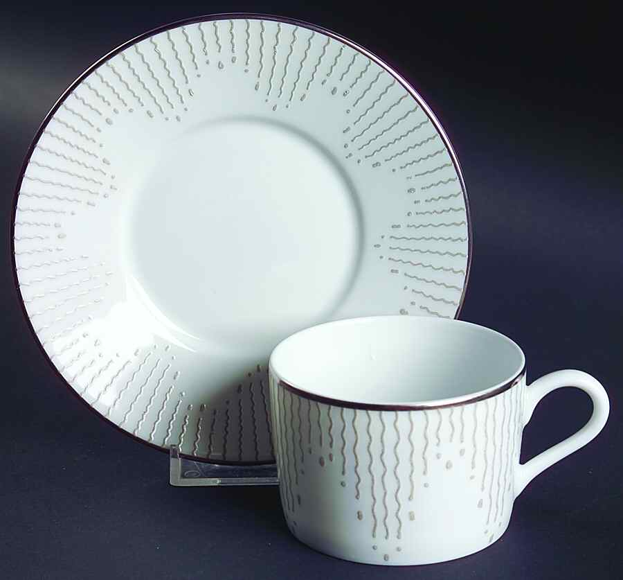 Neptune Flat Cup & Saucer Set by Charles Field Haviland-1
