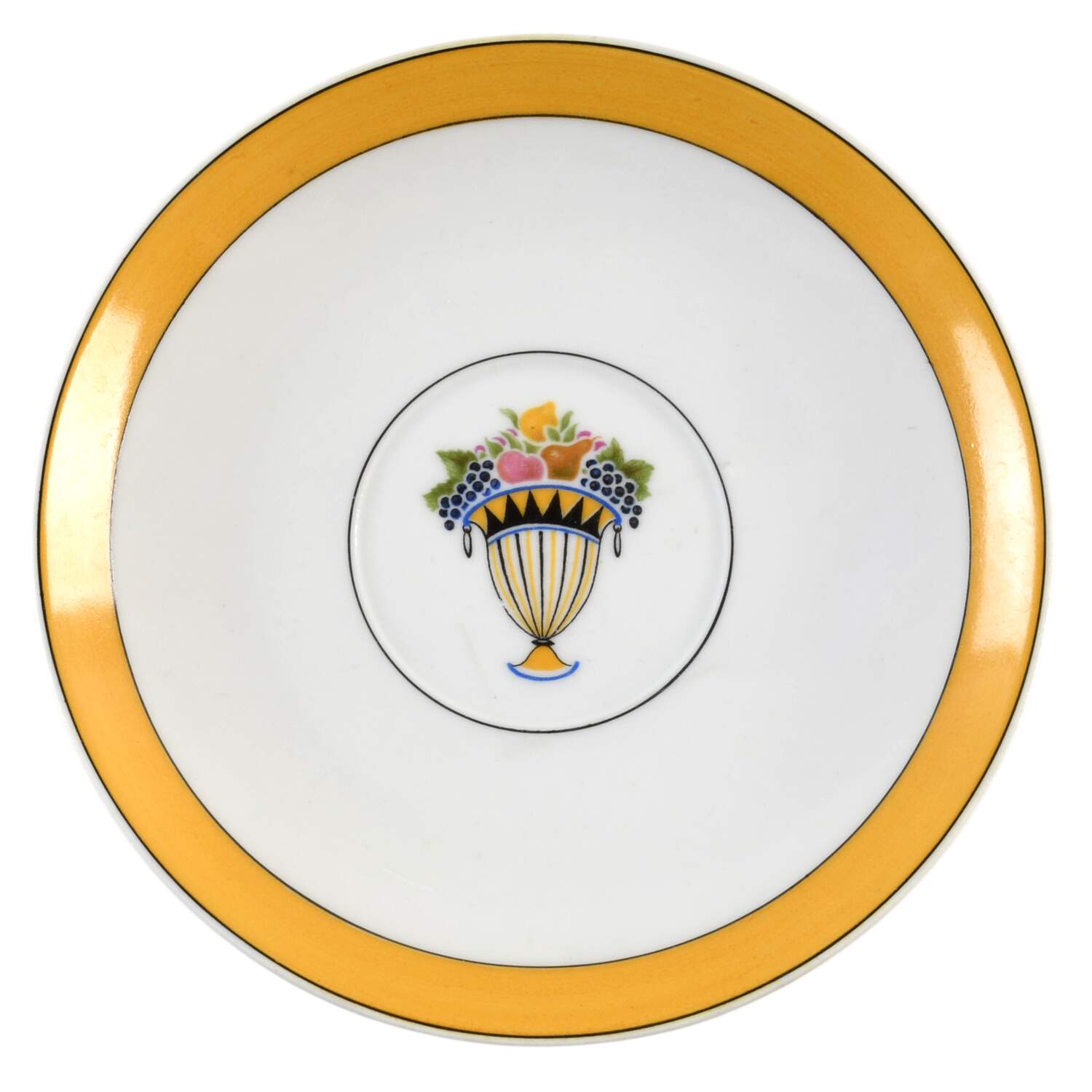 CHF1282 Yellow Saucer for Bouillon Cup by Charles Field Haviland-1