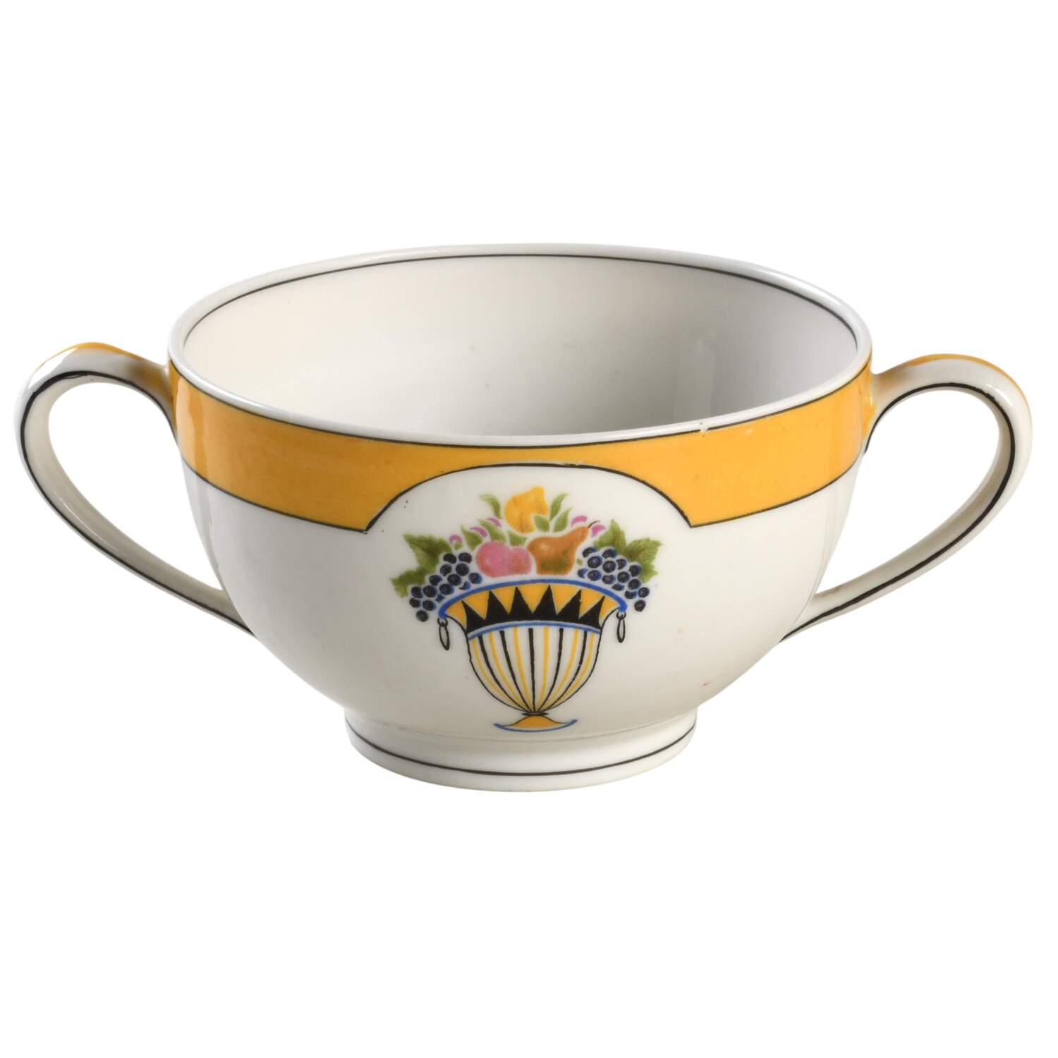 CHF1282 Yellow Flat Bouillon Cup by Charles Field Haviland-1