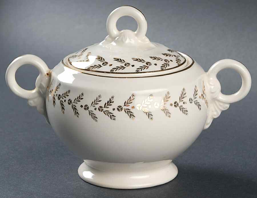 CRP161 Sugar Bowl & Lid by Crown Potteries-1