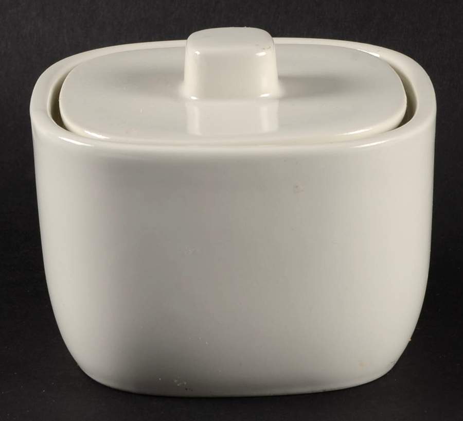 Graffiti Ivory Sugar Bowl & Lid by Calvin Klein-1