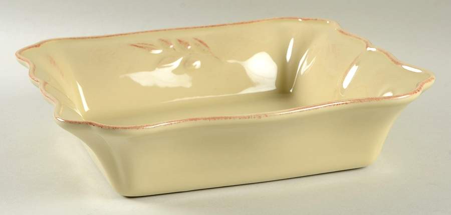 Village Cream 10" Square Baker by Crate & Barrel-1
