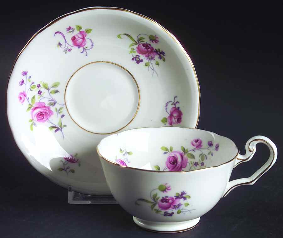 144 Footed Cup & Saucer Set by Cartwright & Edwards-1