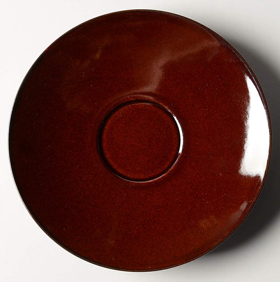 Mahogany Saucer by Crate & Barrel-1