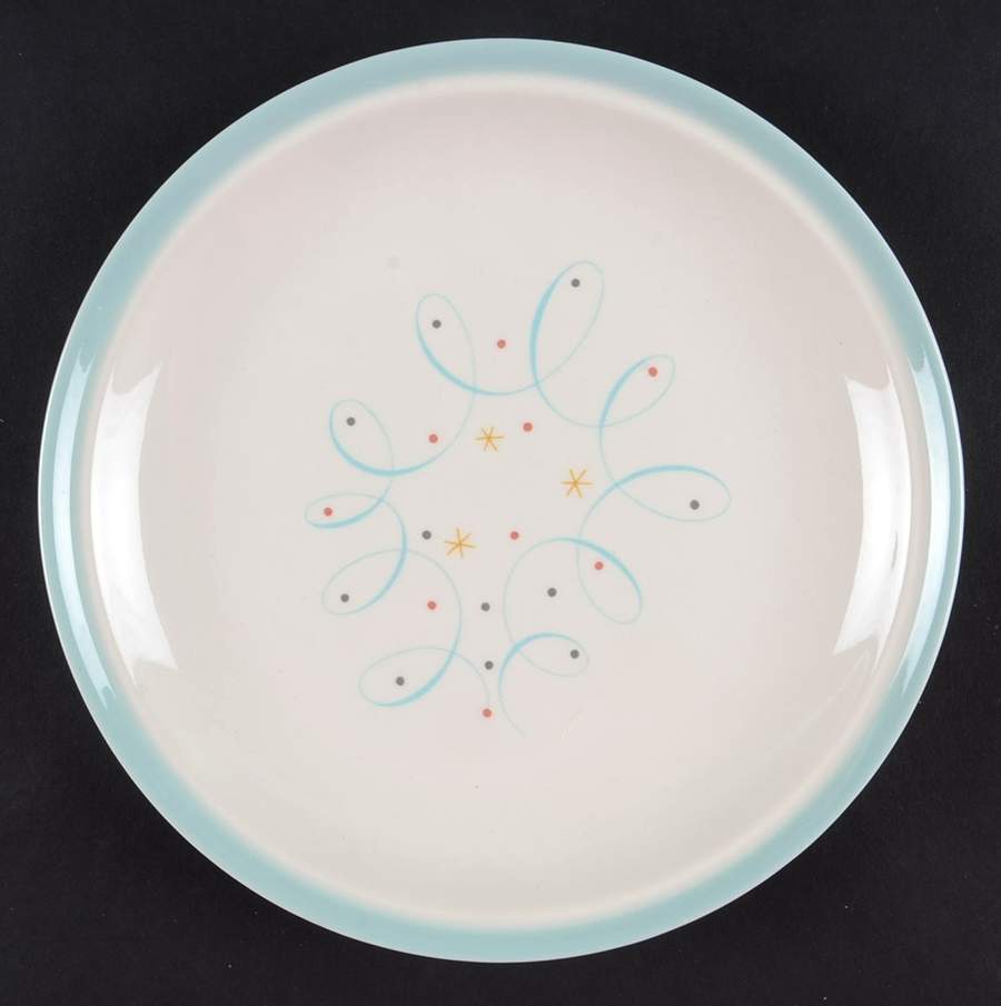 Turquoise Scroll Salad Plate by Century Service-1