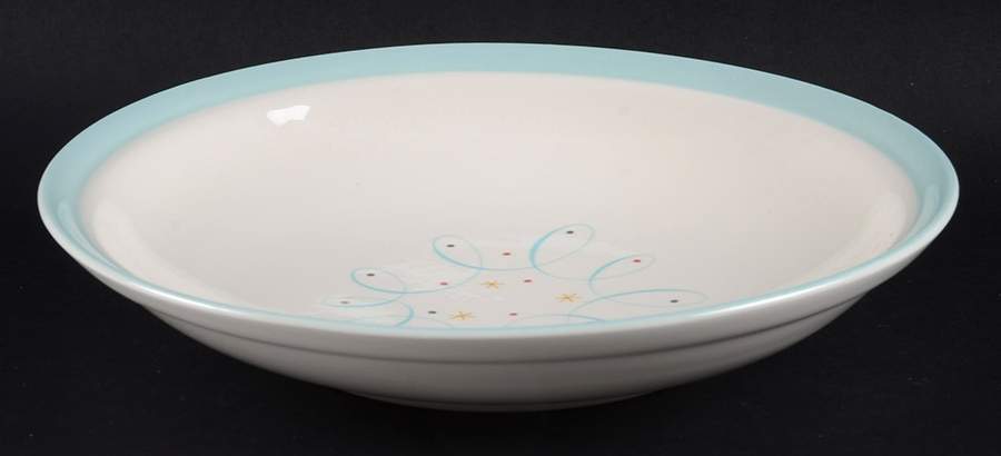 Turquoise Scroll Coupe Soup Bowl by Century Service-1