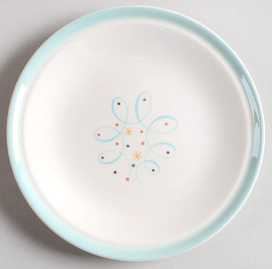 Turquoise Scroll Bread & Butter Plate by Century Service-1