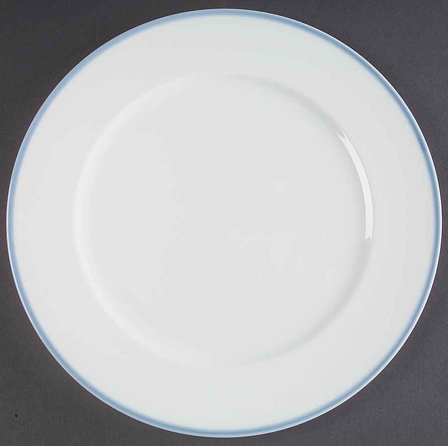 Birch (Floral & Blue Band) Dinner Plate by Calvin Klein-1