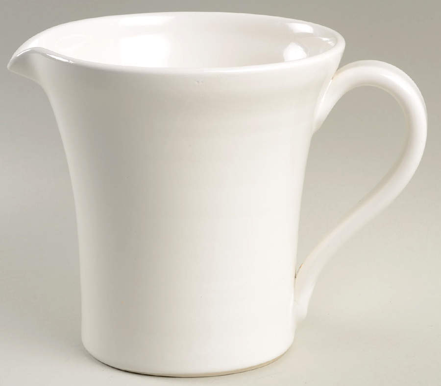 Rustic White 48 Oz Pitcher by Crate & Barrel-1