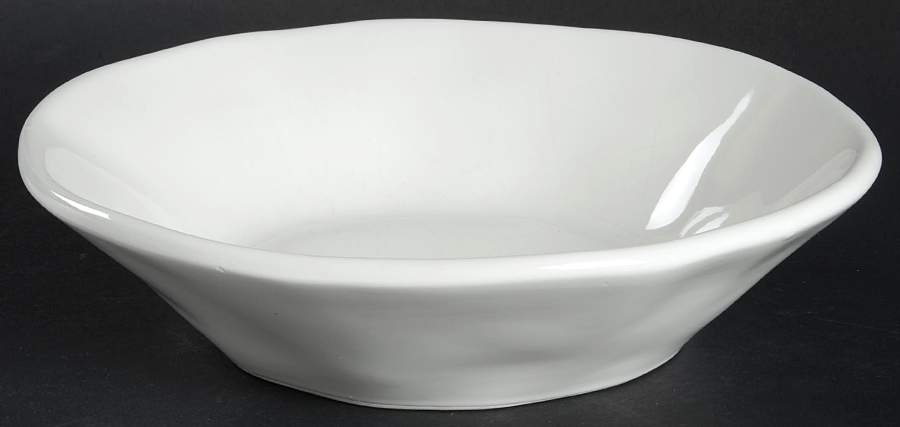 Rustic White 9" Round Vegetable Bowl by Crate & Barrel-1