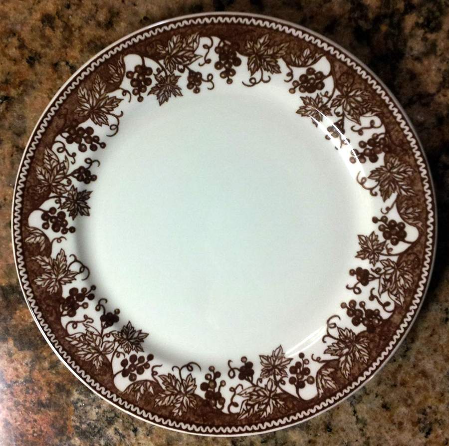 Vineyard Brown Bread & Butter Plate by Claytan-1