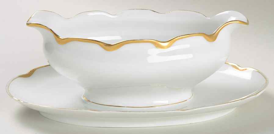 3405 Gravy Boat with Attached Underplate by Austria-1
