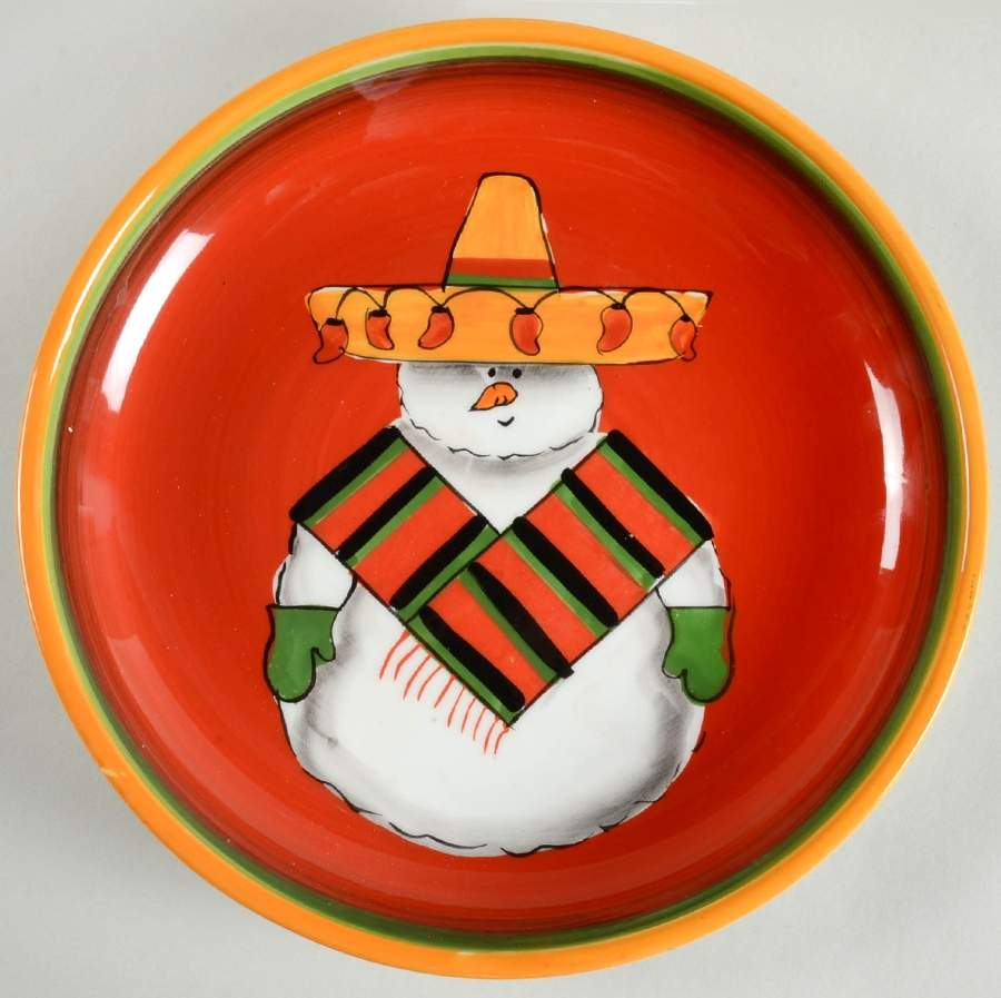 Jalapeno Holiday Salad Plate by Clay Art-1