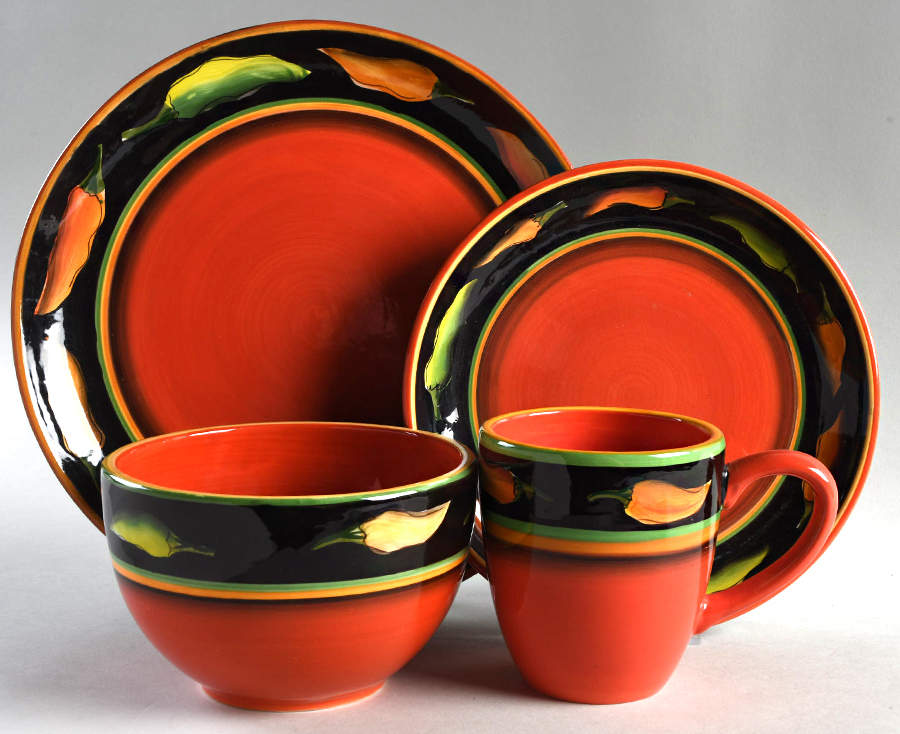 Jalapeno 4 Piece Place Setting by Clay Art-1