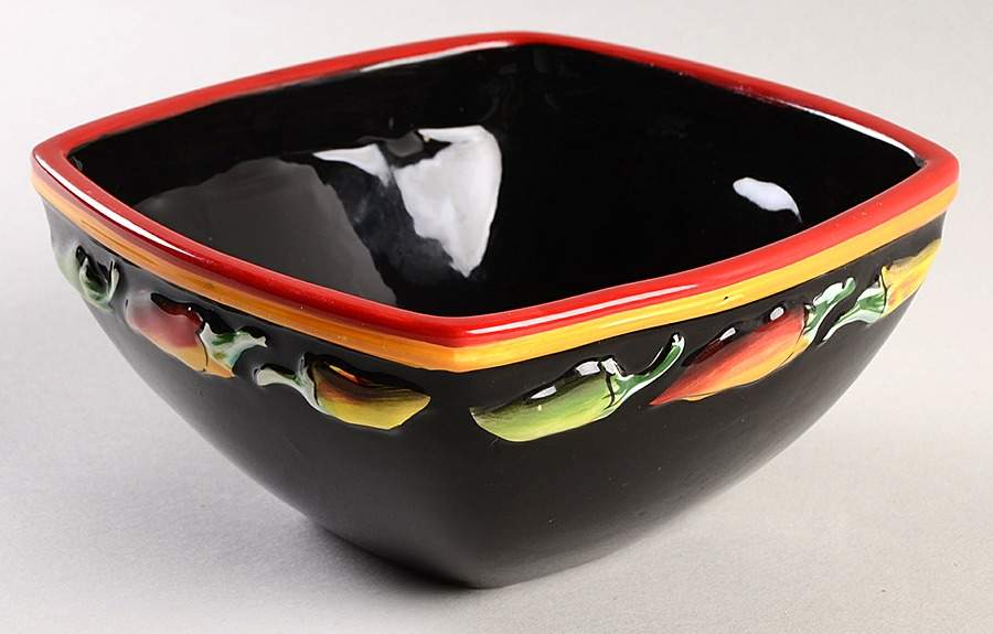 Jalapeno Square Cereal Bowl by Clay Art-1