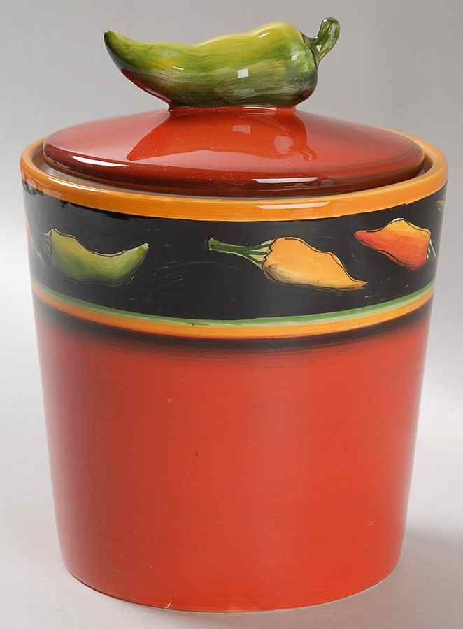 Jalapeno Small Canister & Lid by Clay Art-1