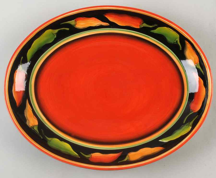 Jalapeno Chip Bowl/Plate for Chip & Dip Set by Clay Art-1