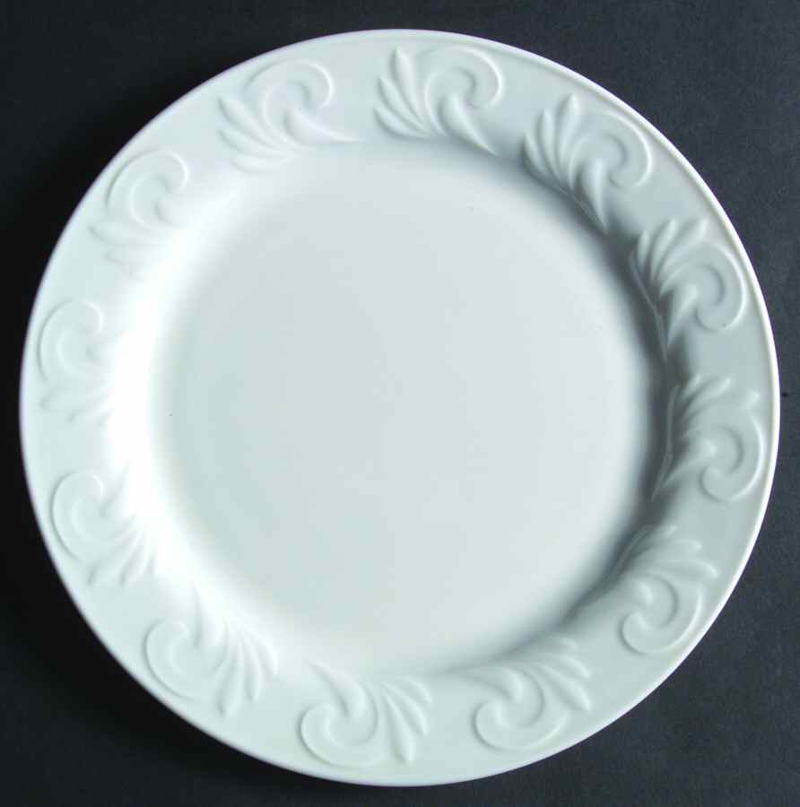 Pure White (Embossed) Luncheon Plate by Corning Corelle-1