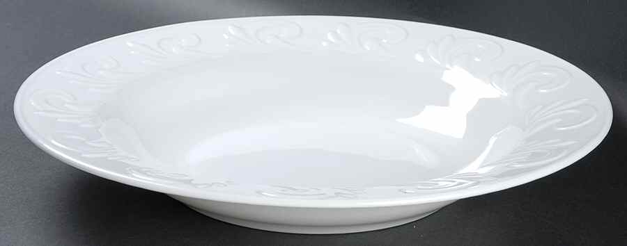 Pure White (Embossed) 11" Individual Pasta Bowl by Corning Corelle-1