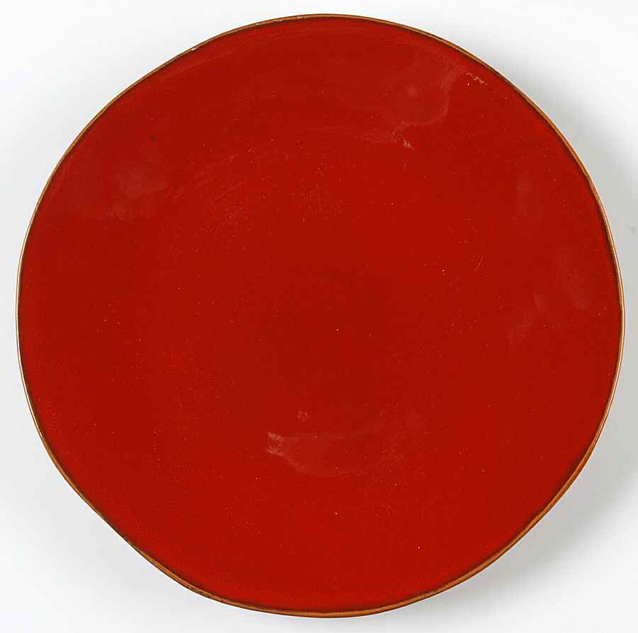 Rustic Red Coupe Salad Plate by Tabularasa-1