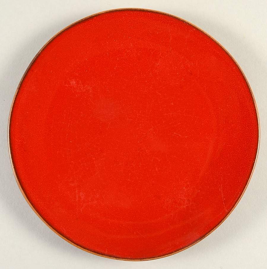 Rustic Red Coupe Appetizer Plate by Tabularasa-1