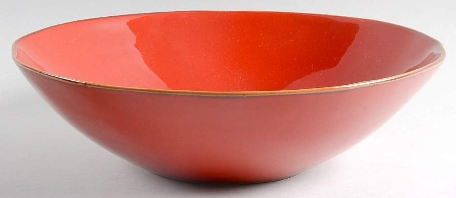 Rustic Red 12" Round Vegetable Bowl by Tabularasa-1