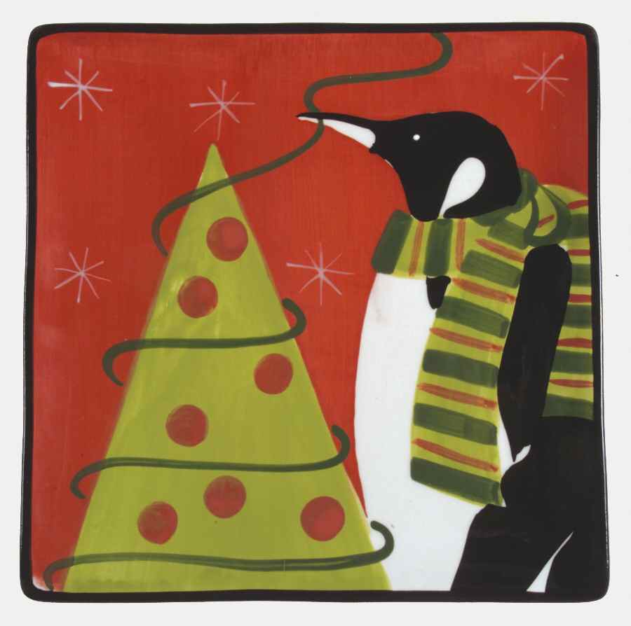 Cool Penguins Salad/Dessert Plate by Certified International-1