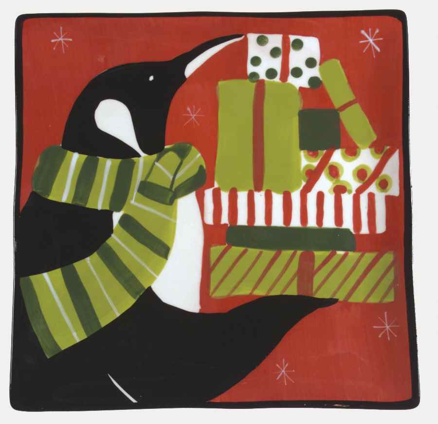 Cool Penguins Salad/Dessert Plate by Certified International-1