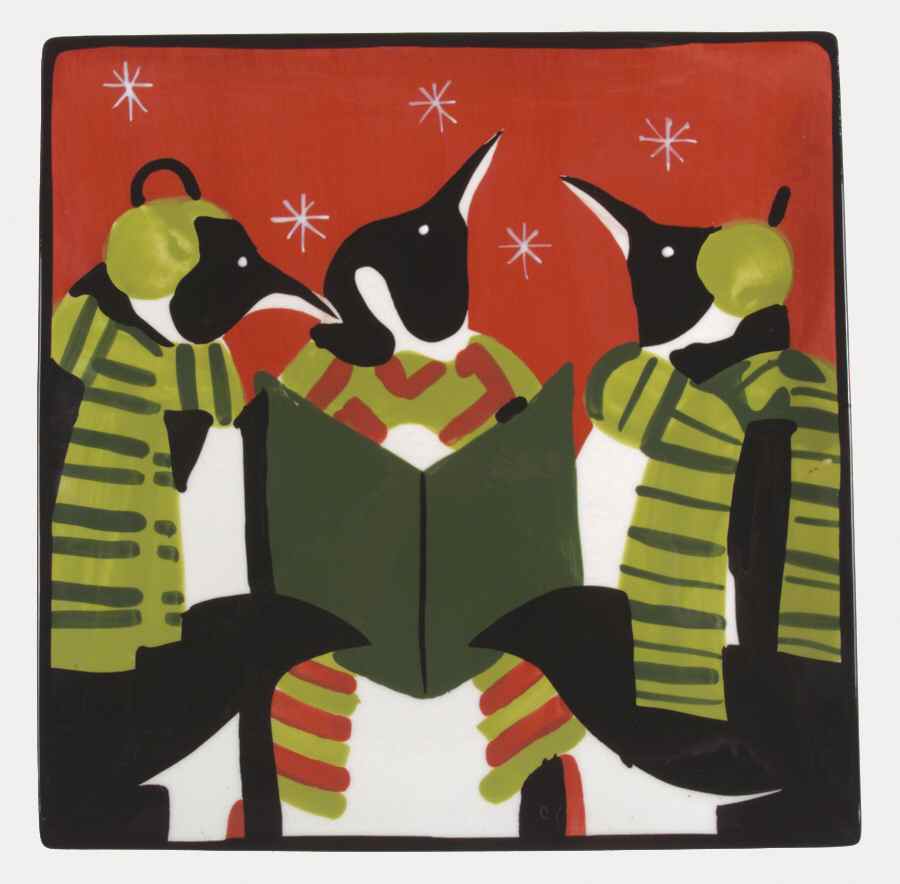 Cool Penguins Salad/Dessert Plate by Certified International-1