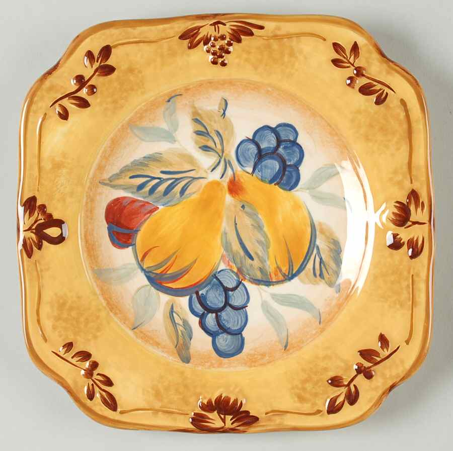 Tuscan Fruit Brown Salad Plate by Certified International-1